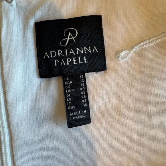 NWT Adrianna Papell Women’s Ivory Sequin Tweed Sheath Dress - Picture 7 of 8